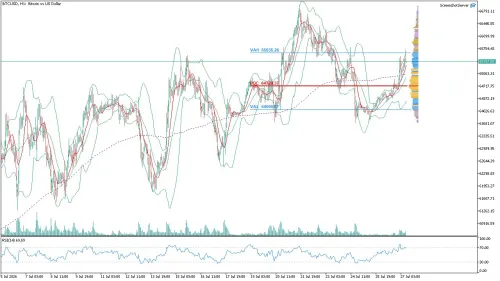 Bitcoin (BTC/USD) Saatlik Analizi